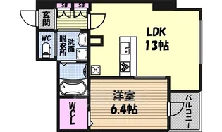 ルーエ錦【6階】の間取り