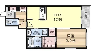 prendre kamino【102号室】の間取り