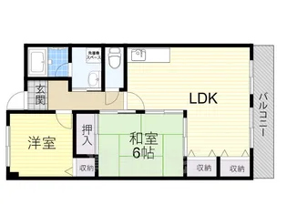ヴィルヌーブ堺【3階】の間取り