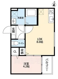 イーリス弥富通【1階】の間取り