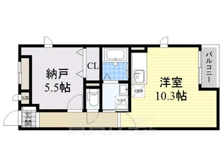 サンフラット布忍【1階】の間取り