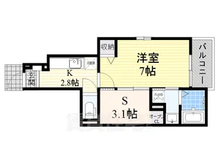 サウスラポール【1階】の間取り