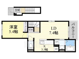 サウス ラポール【2階】の間取り