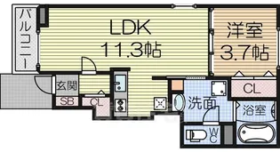 大阪府堺市中区東山【アパート】の間取り