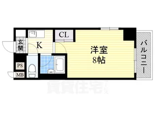 大阪府堺市堺区栄橋町1丁【マンション】の間取り