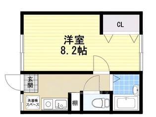 シャトー北大物【2階】の間取り