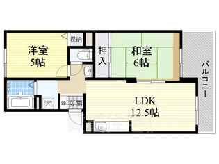 大阪府泉大津市東雲町【アパート】の間取り