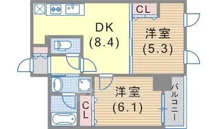 ADRESS SINKOBE【4階】の間取り
