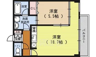 京都府京都市中京区西ノ京内畑町【マンション】の間取り