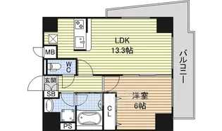 ミコノス山王【11階】の間取り