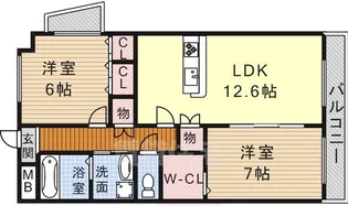 2LDKの間取り画像