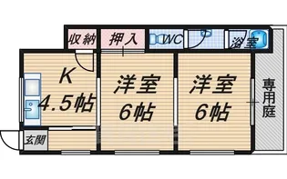北条ハイム【1階】の間取り