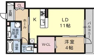 カーサ楯原【2階】の間取り