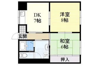 コーポラス吉桂【6階】の間取り