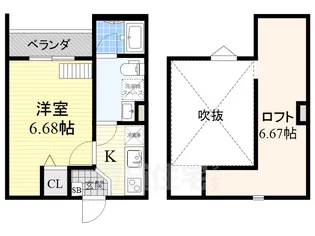 大阪府堺市堺区南清水町3丁【アパート】の間取り