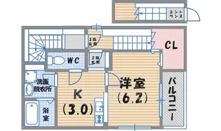 クレール上ヶ原【2階】の間取り