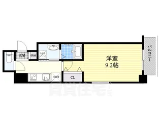 ラッフル千早【9階】の間取り