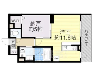 ベルクレール豊中【1階】の間取り