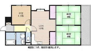 鉄村マンション【S2A号室】の間取り