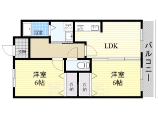 カルム桜ヶ丘【1階】の間取り