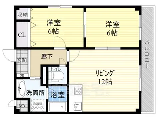 新大阪パークハイツ【11階】の間取り