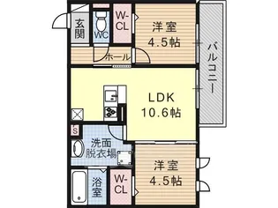 スペランサ【3階】の間取り