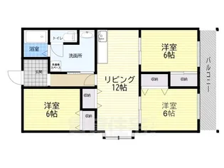 カサ・ソレアード【1階】の間取り