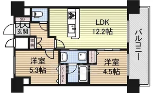 プレサンスジェネ栄【14階】の間取り