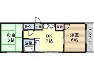 クローバーハイツ喜志【3階】の間取り