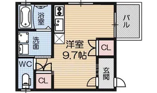 グランビア南半町西【2階】の間取り