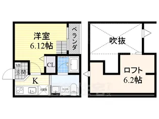 大阪府堺市堺区昭和通2丁【アパート】の間取り