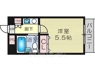 ドムールコスモス野里【2階】の間取り