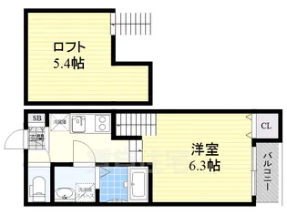 ハーモニーテラス十番2【2階】の間取り
