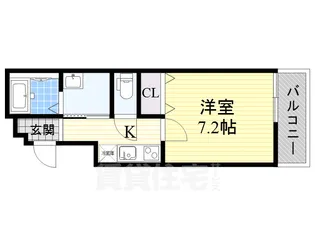 大阪府堺市北区百舌鳥赤畑町4丁【アパート】の間取り