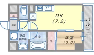 みやびアローズ神戸【7階】の間取り