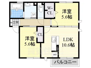 CREST SOCIA2【1階】の間取り
