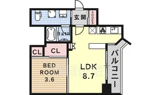 エル・トスト神戸【6階】の間取り
