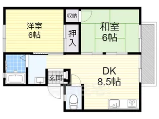 パティオイン【1階】の間取り