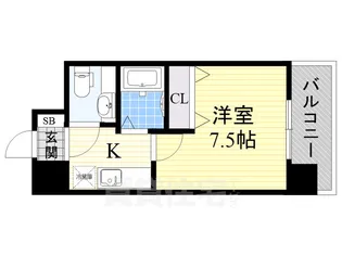 フロンティアタワー名駅南【10階】の間取り