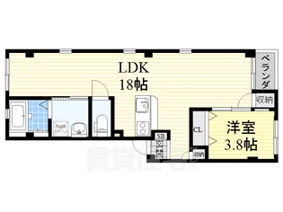 グランレーヴ東別院EAST【1階】の間取り
