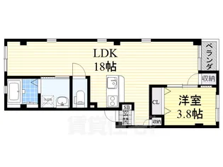 グランレーヴ東別院WEST【3階】の間取り