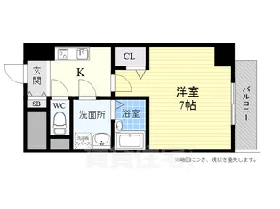 コートドール高槻【7階】の間取り