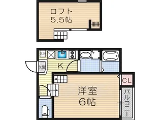 IMPERIAL RESIDENCE塚本【2階】の間取り