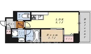 ポルタニグラ大須【9階】の間取り