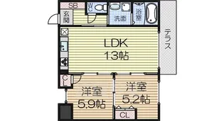 大阪府和泉市伯太町1丁目【アパート】の間取り