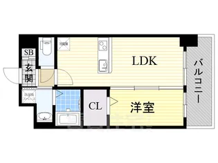 ラグゼ新大阪3【3階】の間取り