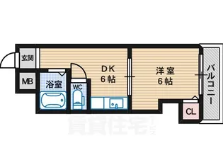 サンフラワー遠里小野【6階】の間取り