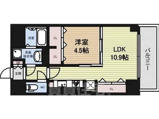 プレミアムコート新栄【4階】の間取り