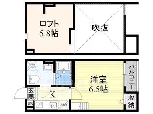 大阪府堺市堺区香ヶ丘町3丁【アパート】の間取り
