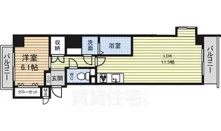 ワイズタワー徳川【10階】の間取り